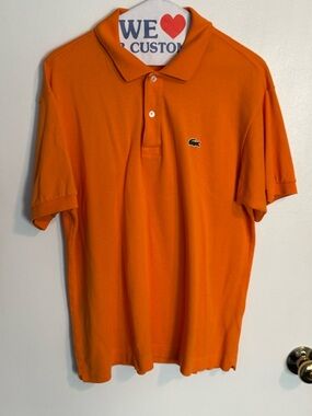 Lacoste Men's Classic Orange Polo Shirt Large